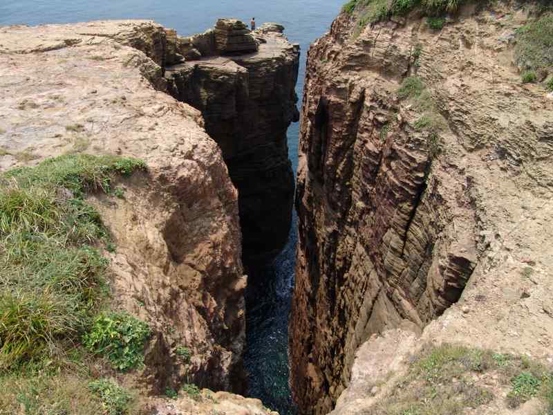 Geological rock formation on Iki Island
